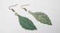 Preview: Blatt Ohrringe Vintage Optik bronzefarben Baum